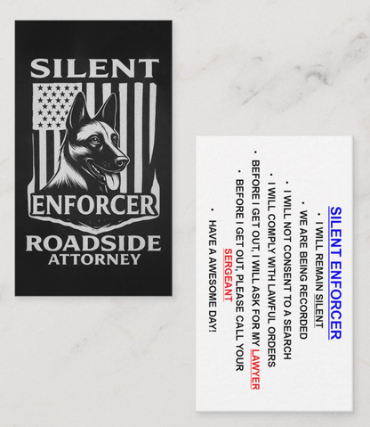 SILENT ENFORCERS - WALLET CARD & BUMPER STICKER COMBO - SilentEnforcersLaw
